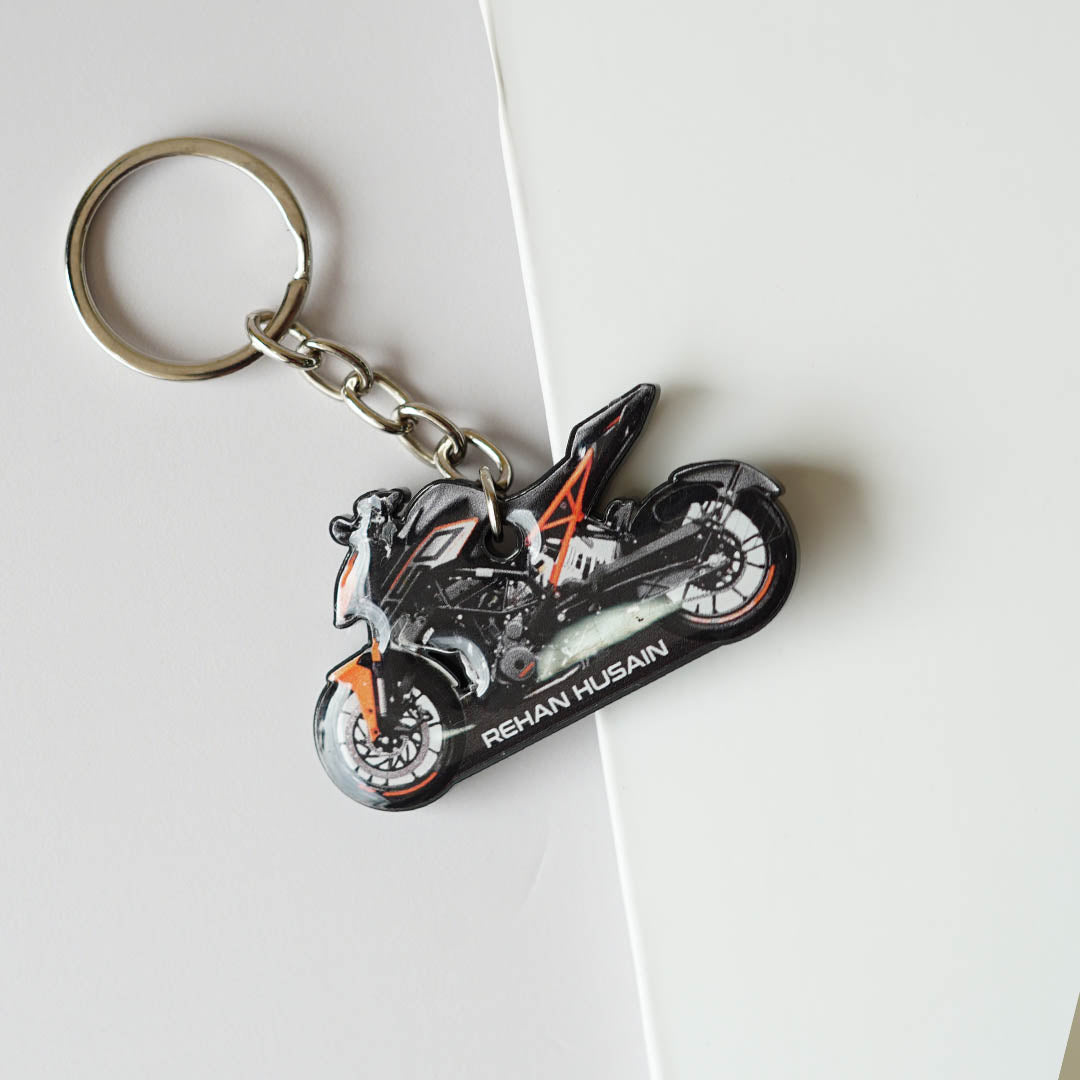 Customized Bike Shape Keychain - Orbiz Creativez