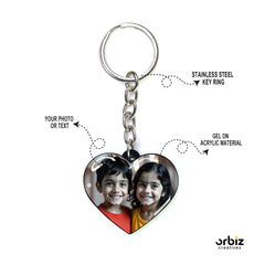 Customized Photo Keychain - Love Shaped