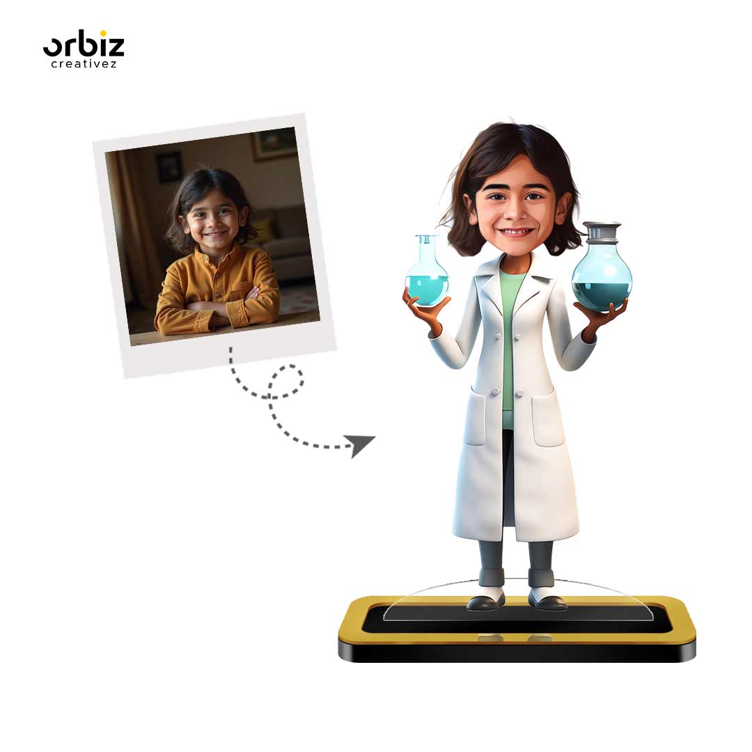 Personalized Mini Me : Girl Scientist