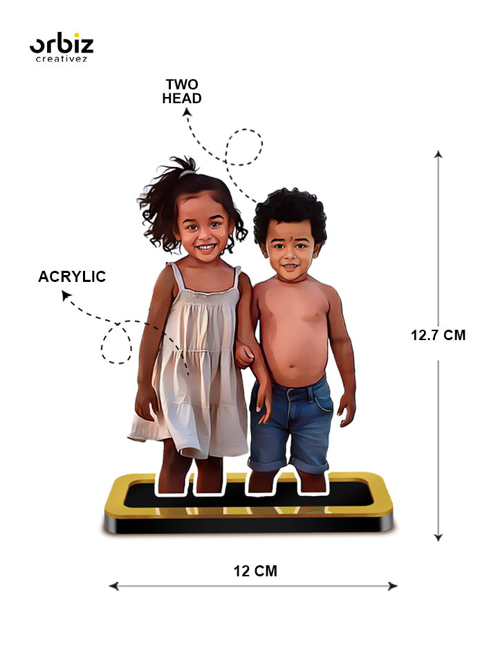 Personalized Mini Me: Brother & Sister Caricature