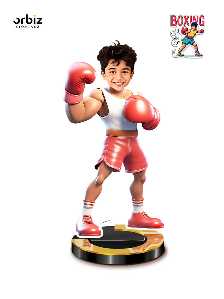 Personalized Mini Me: Boxing Kid Caricature