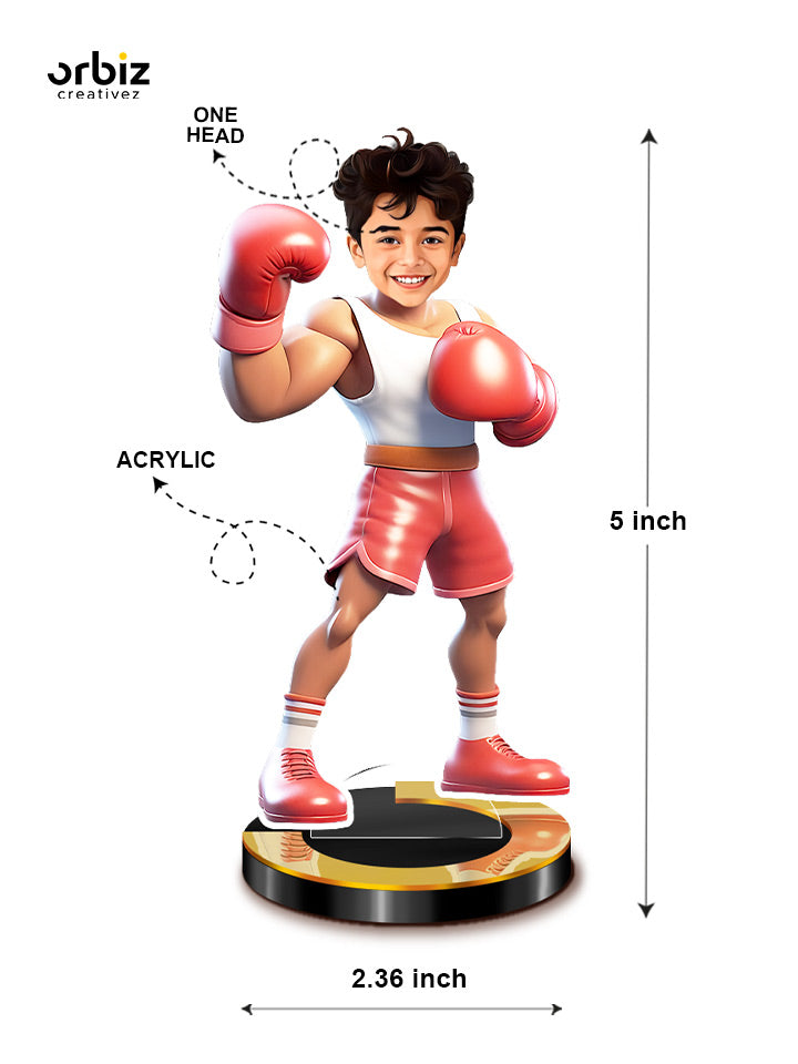 Personalized Mini Me: Boxing Kid Caricature