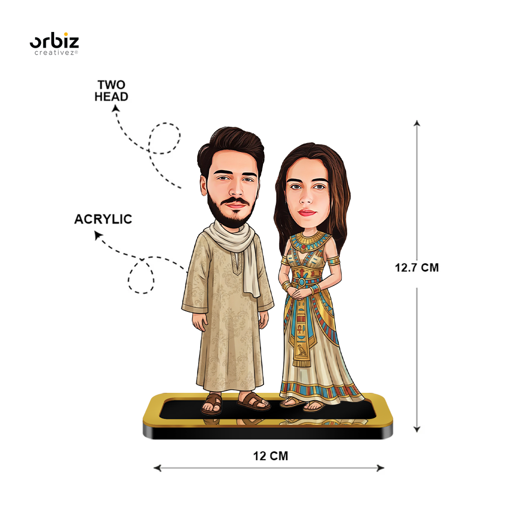 Personalized Mini Me : Egyptian-Style Couple Caricature