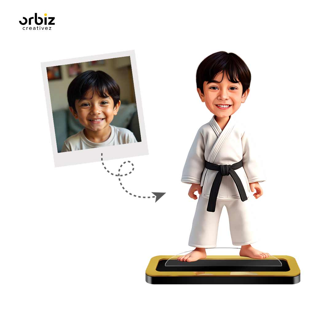 Personalized Mini Me : Karate Boy Caricature