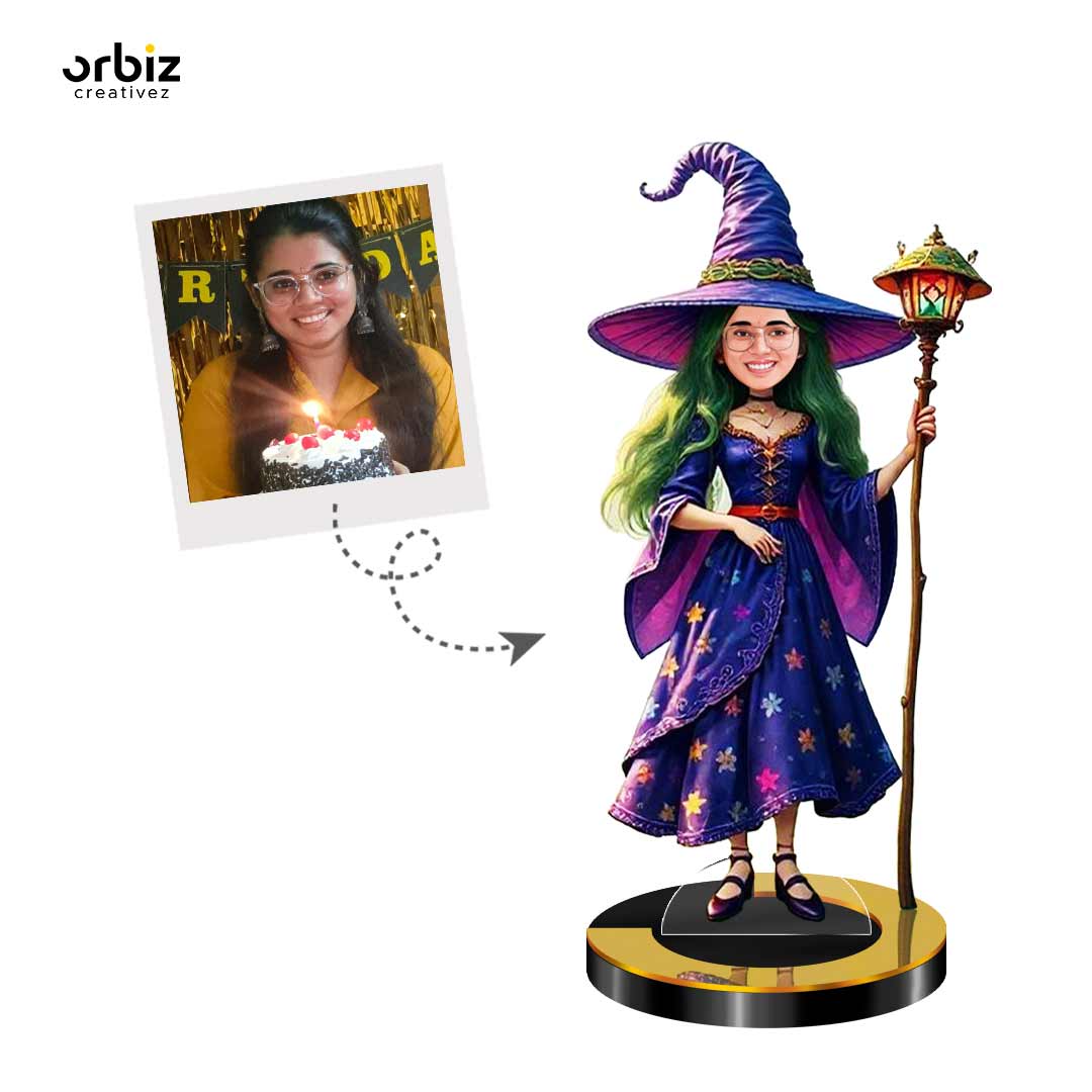 Personalized Mini Me Caricature: The Witch