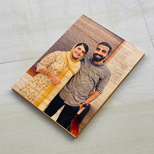 Couple UV Printed Wooden Wall Mount Frameless Picture Photo/Poster Frame For Wedding Anniversary, Birthday, Special Moment (Thickness 12mm)