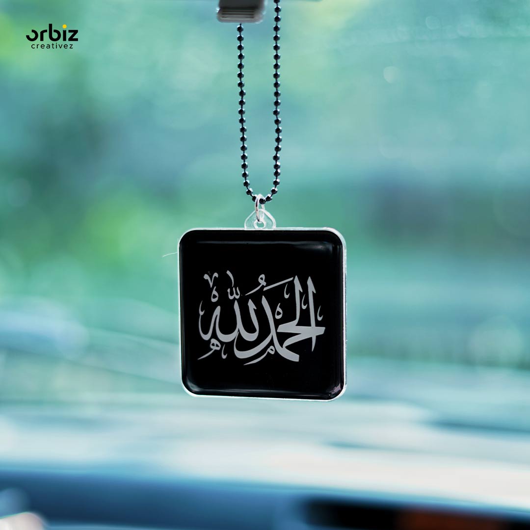 Calligraphy Car Mirror Hanging