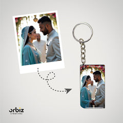 wedding photo keychain