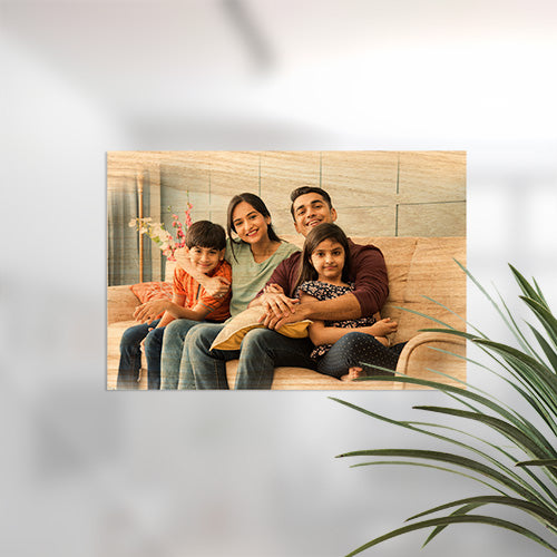 Family UV Printed Wooden Wall Mount Frameless Picture Photo/Poster Frame For Anniversary, Birthday, Special Moment (Thickness 12mm)