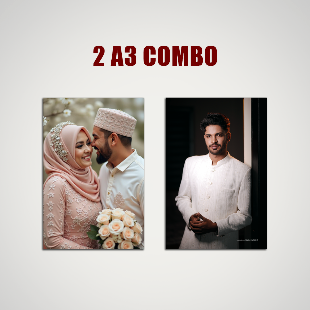 A3 UV Acrylic Photo Frame 2 Combo - Portrait