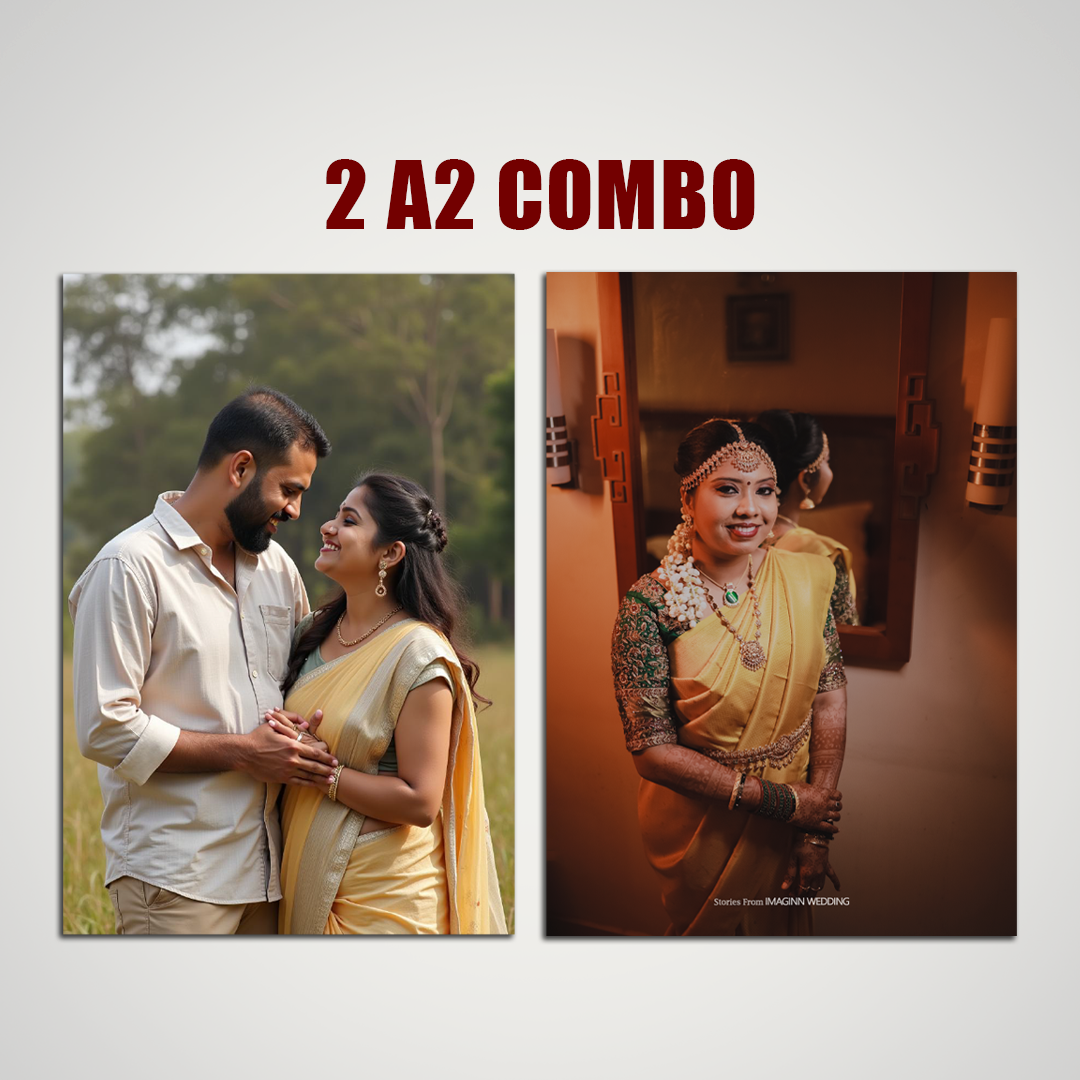 A2 UV Acrylic Photo Frame 2 Combo - Portrait