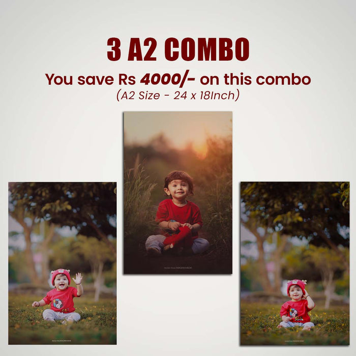 A2 Premium Acrylic Photo Frame 3 Combo