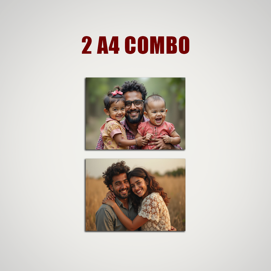 A4 UV Acrylic Photo Frame 2 Combo - Landscape