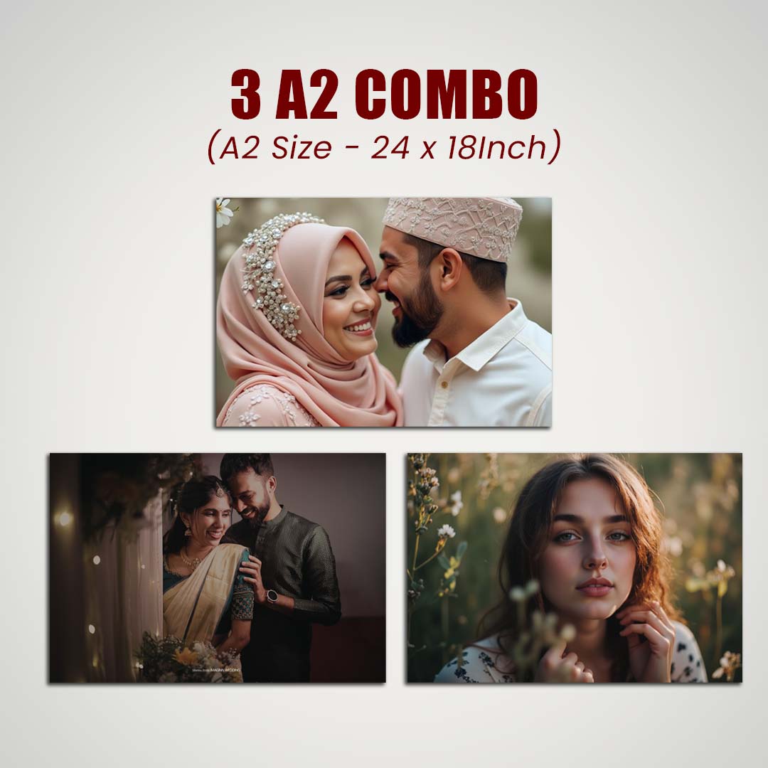 A2 UV Acrylic Photo Frame 3 Combo - Landscape