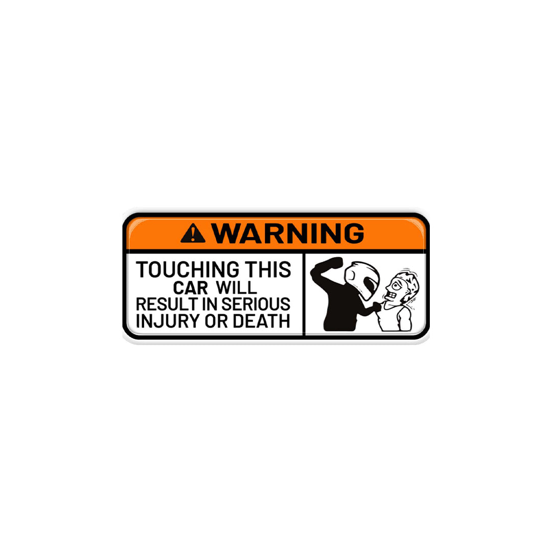 Warning Car Sticker - Orbiz Creativez