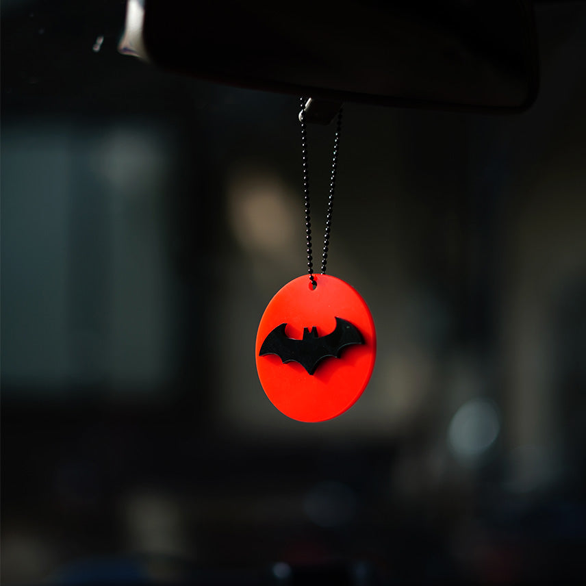Batman Car Mirror hanging | Red Colour