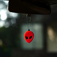 Alien Car Mirror hanging | Red Colour