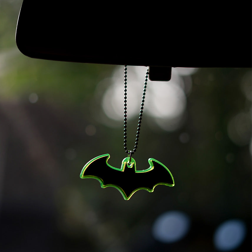 Batman Car Mirror hanging | Green Colour