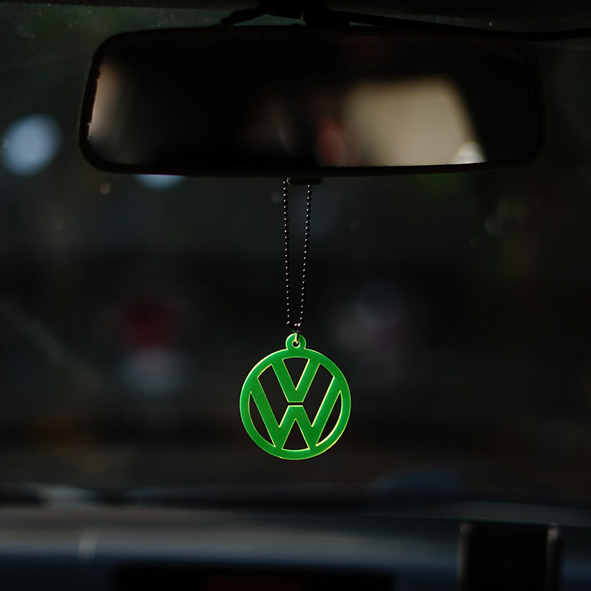 Volkswagen Logo Car Mirror hanging | Green Colour