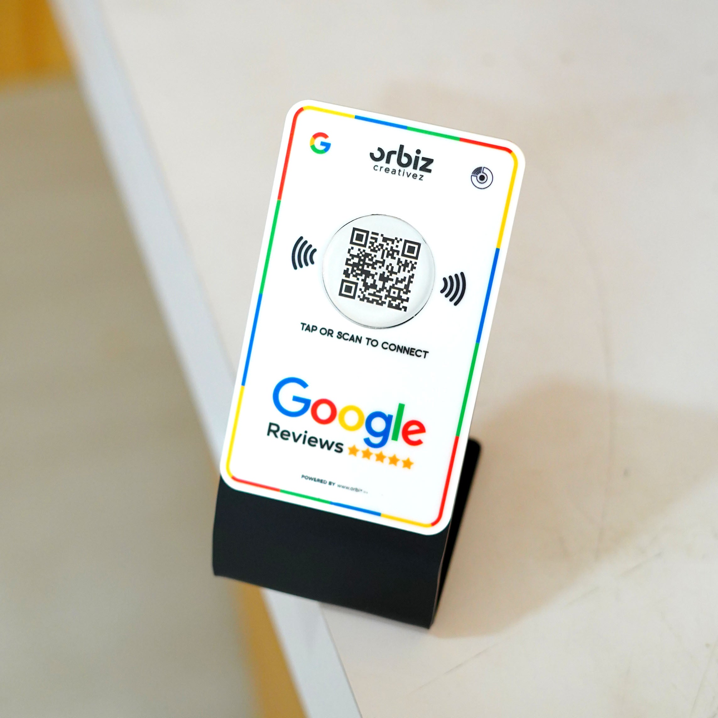 Google Rups Stand Buy NFC Google Review Stand / Scanner With QR Code -Orbiz.in – Orbiz ...
