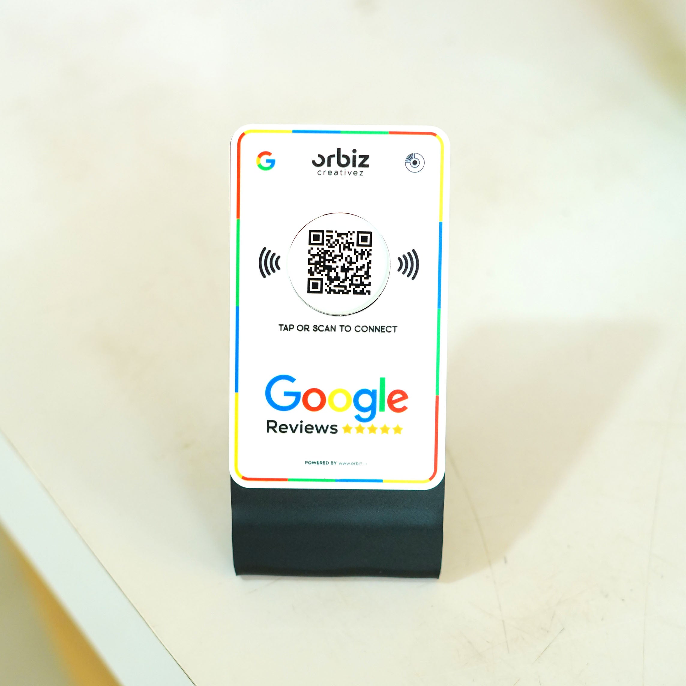 Google Review Scan Code Machine Buy NFC Google Review Stand / Scanner With QR Code -Orbiz.in – Orbiz ...