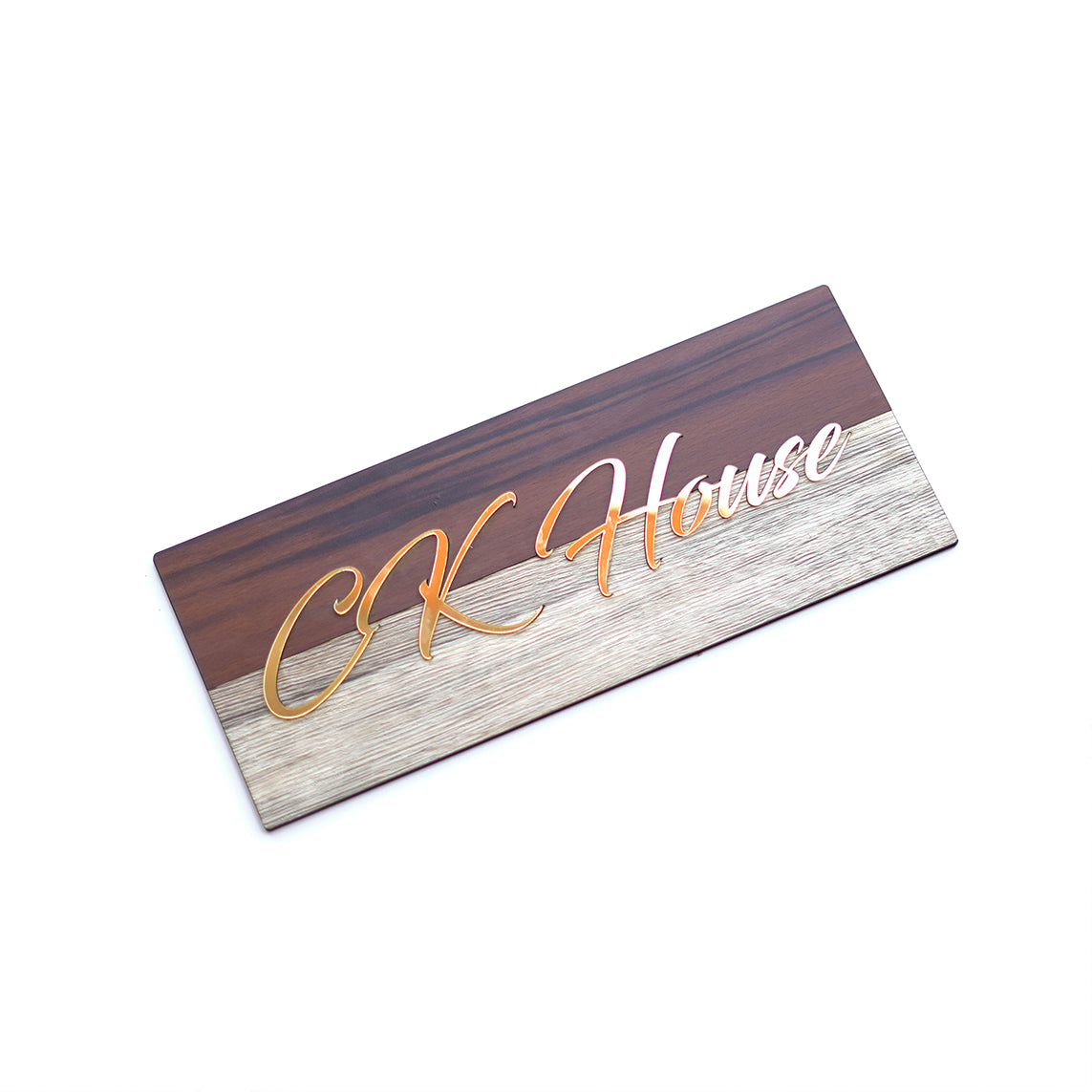 Golden Acrylic House Name Plate - Orbiz Creativez