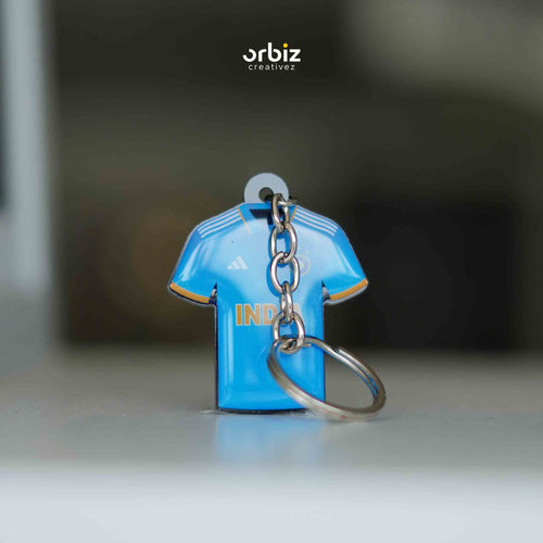 India Cricket Jersey Keychain
