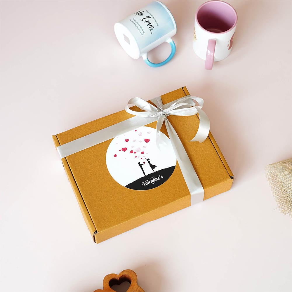 Valentines Day Gift Box With Engraved Wooden Photo Frame