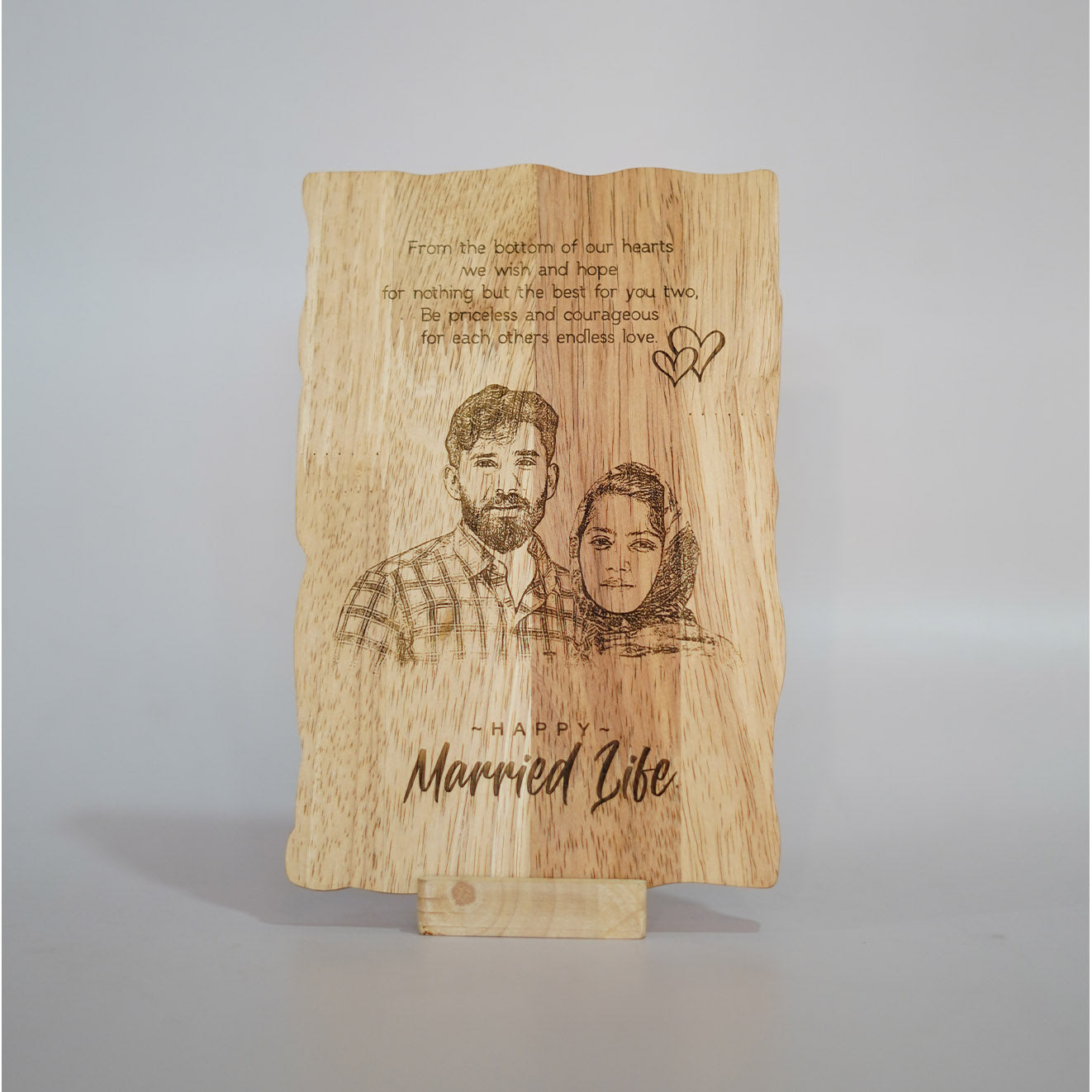 Wedding Engraved Wooden Photo Frame