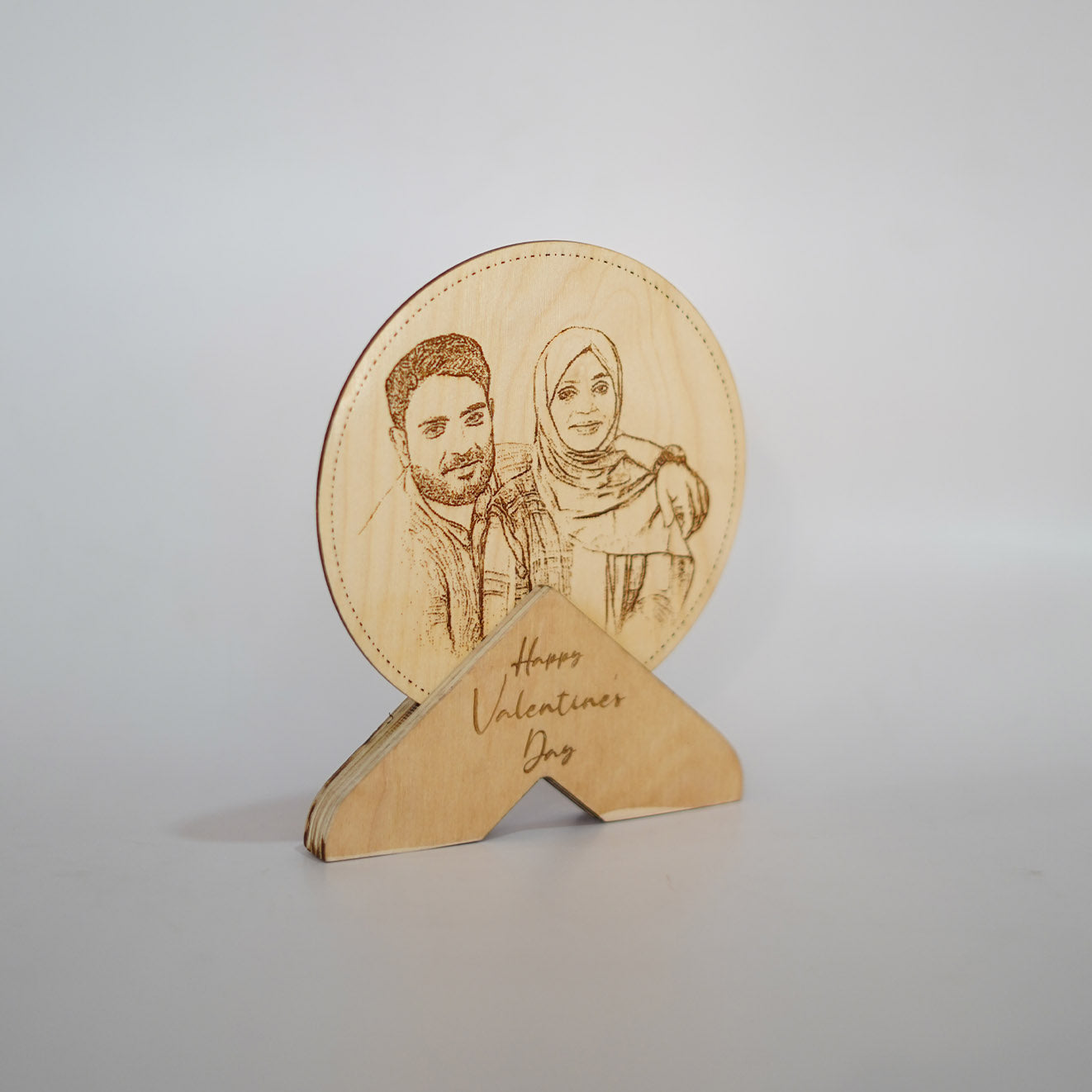 Valentines Day Engraved Wooden Photo Frame Gift For Couples