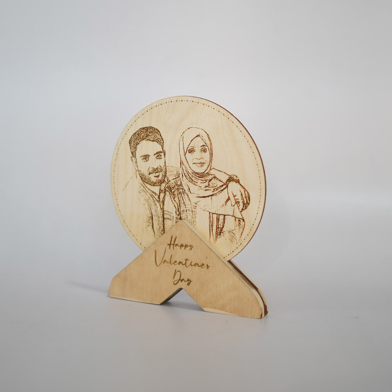 Valentines Day Engraved Wooden Photo Frame Gift For Couples