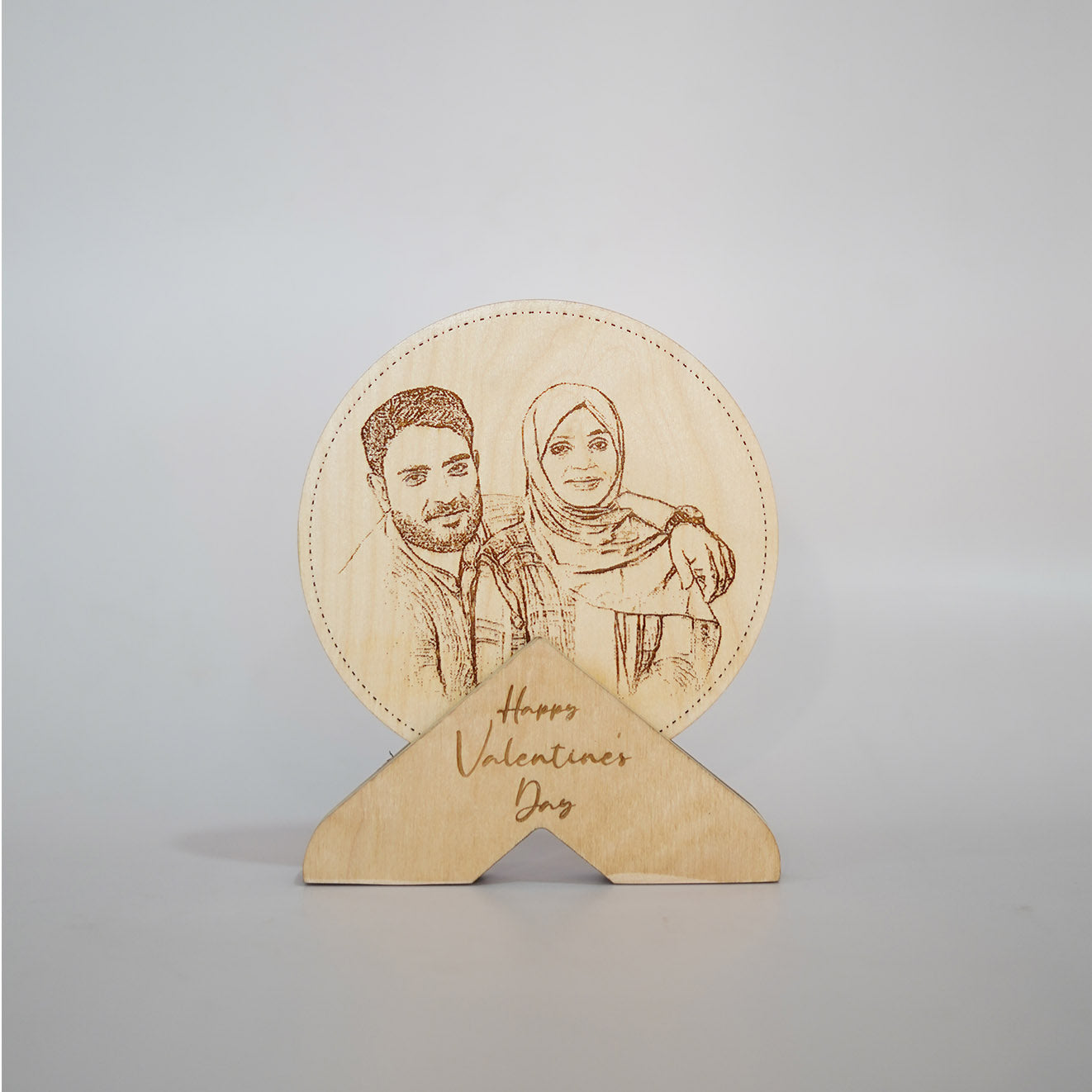 Valentines Day Engraved Wooden Photo Frame Gift For Couples