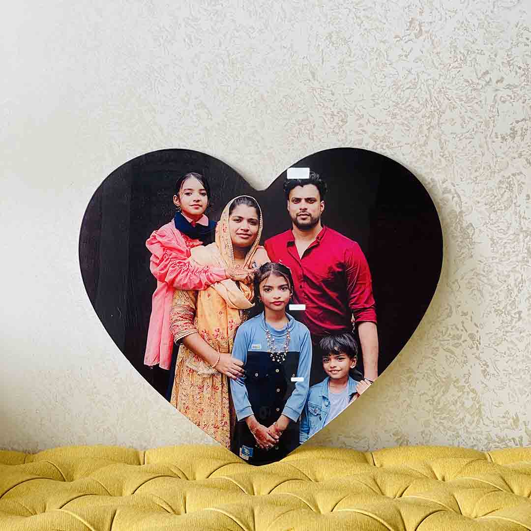 Heart Shape Acrylic UV Photo Frame - Orbiz Creativez