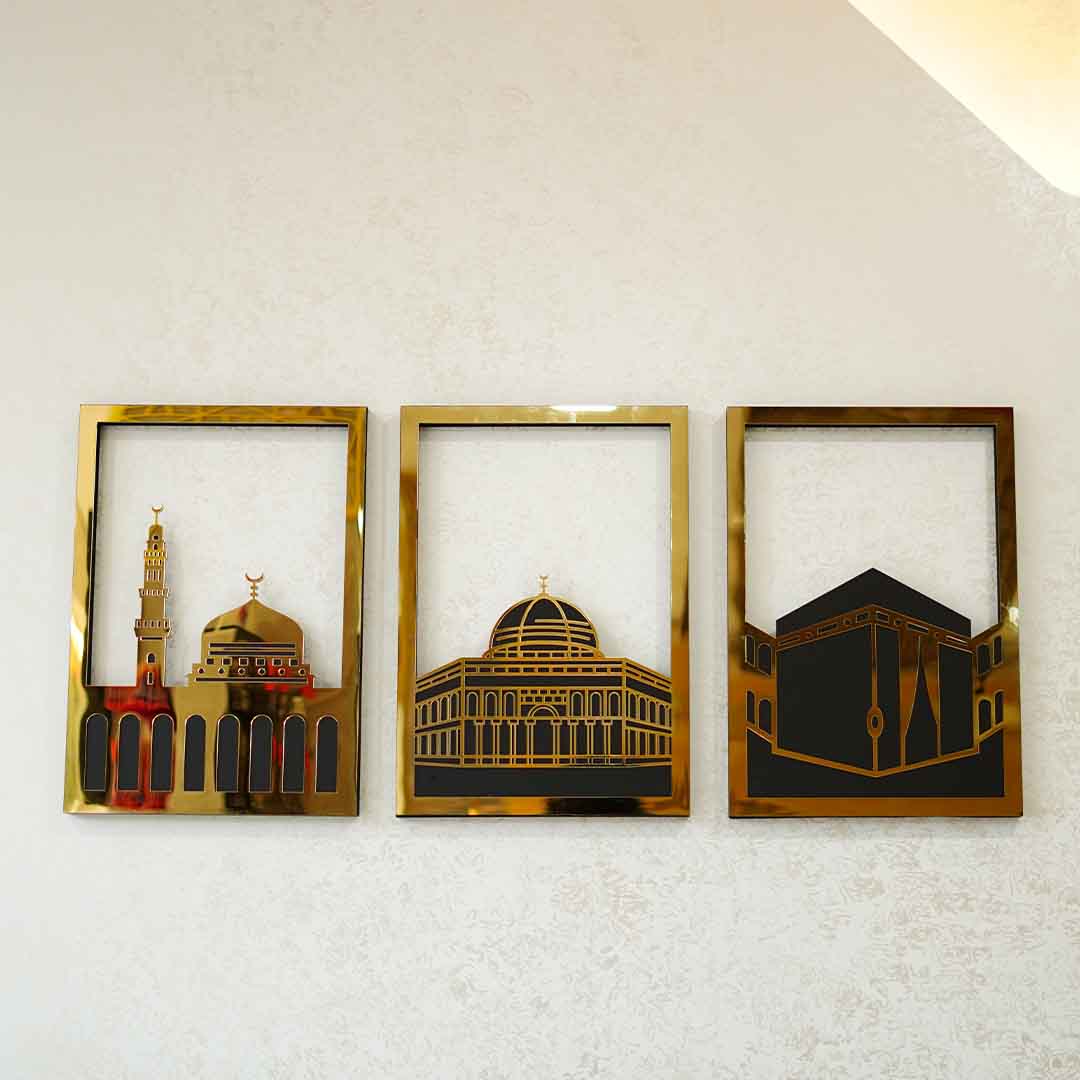 Three Holy Masjid Wall Art