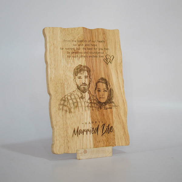 Wedding Engraved Wooden Photo Frame