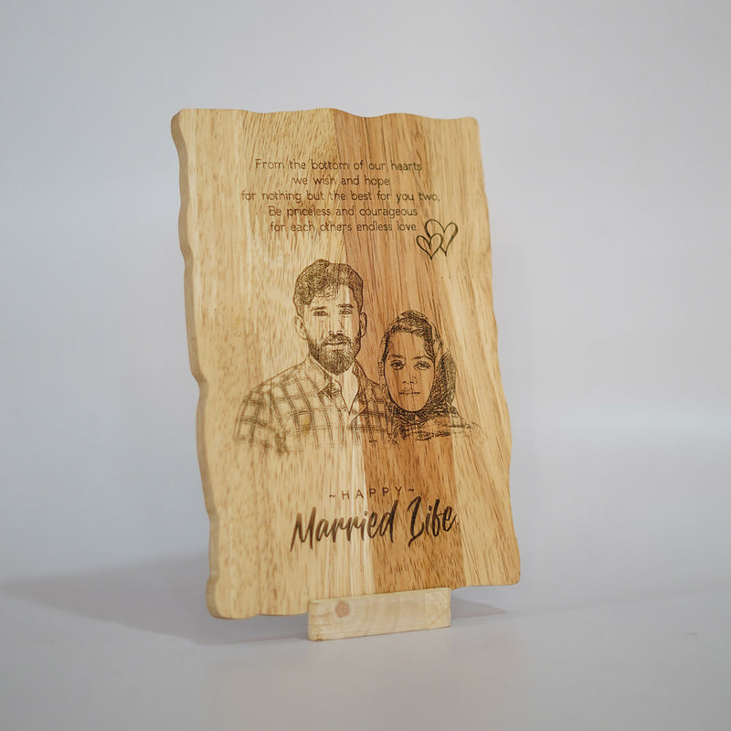 Wedding Engraved Wooden Photo Frame