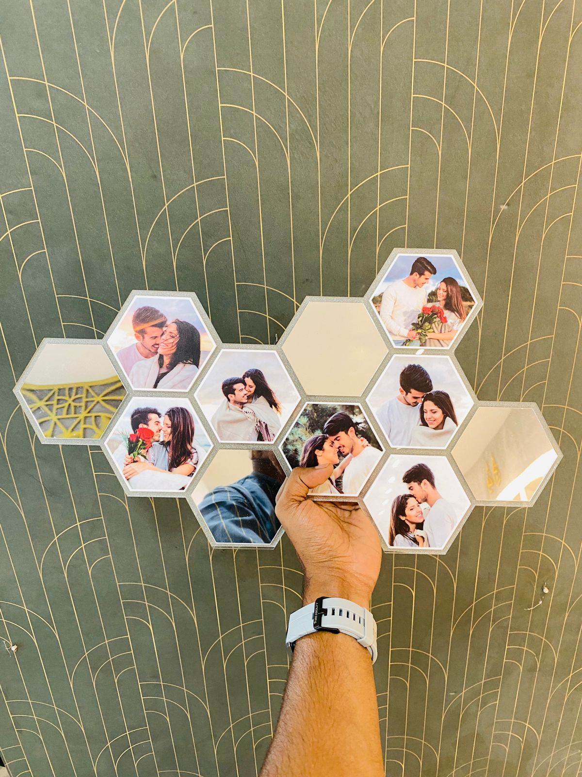 Acrylic Hexagon photo frame