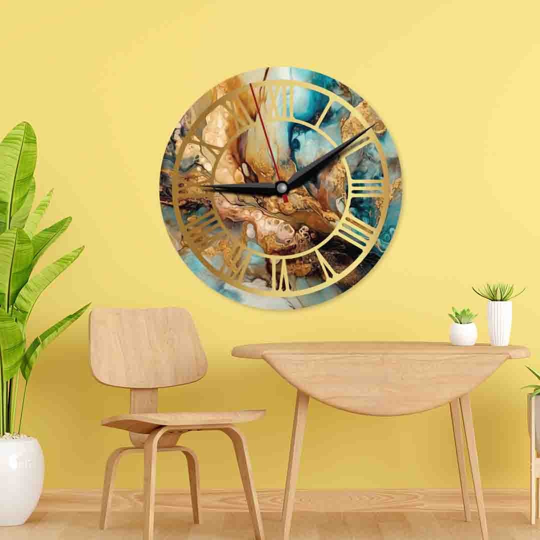 Resin Textured Acrylic Wall Clock