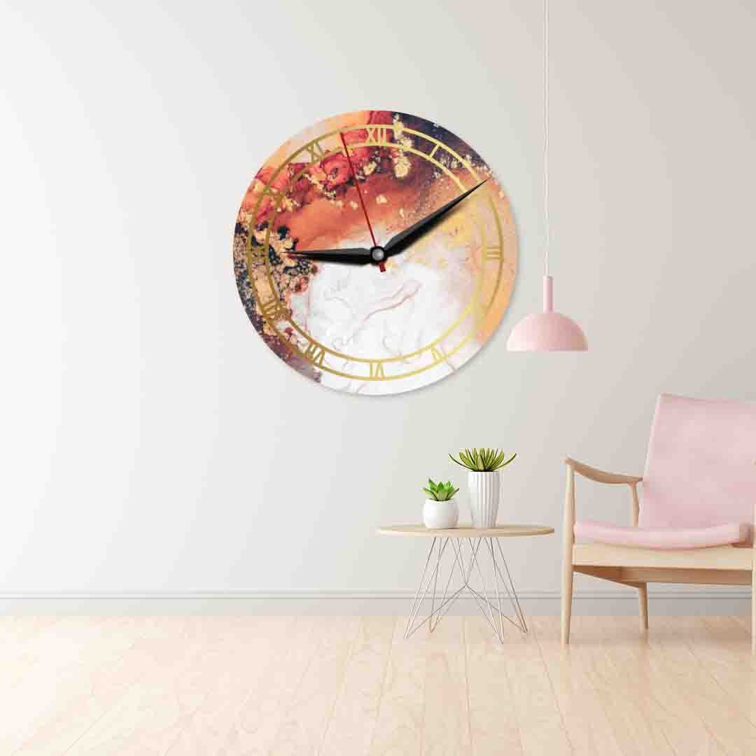 Resin Textured Acrylic Wall Clock