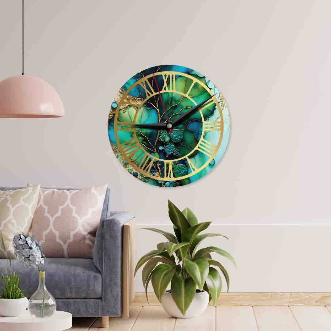 Resin Textured Acrylic Wall Clock