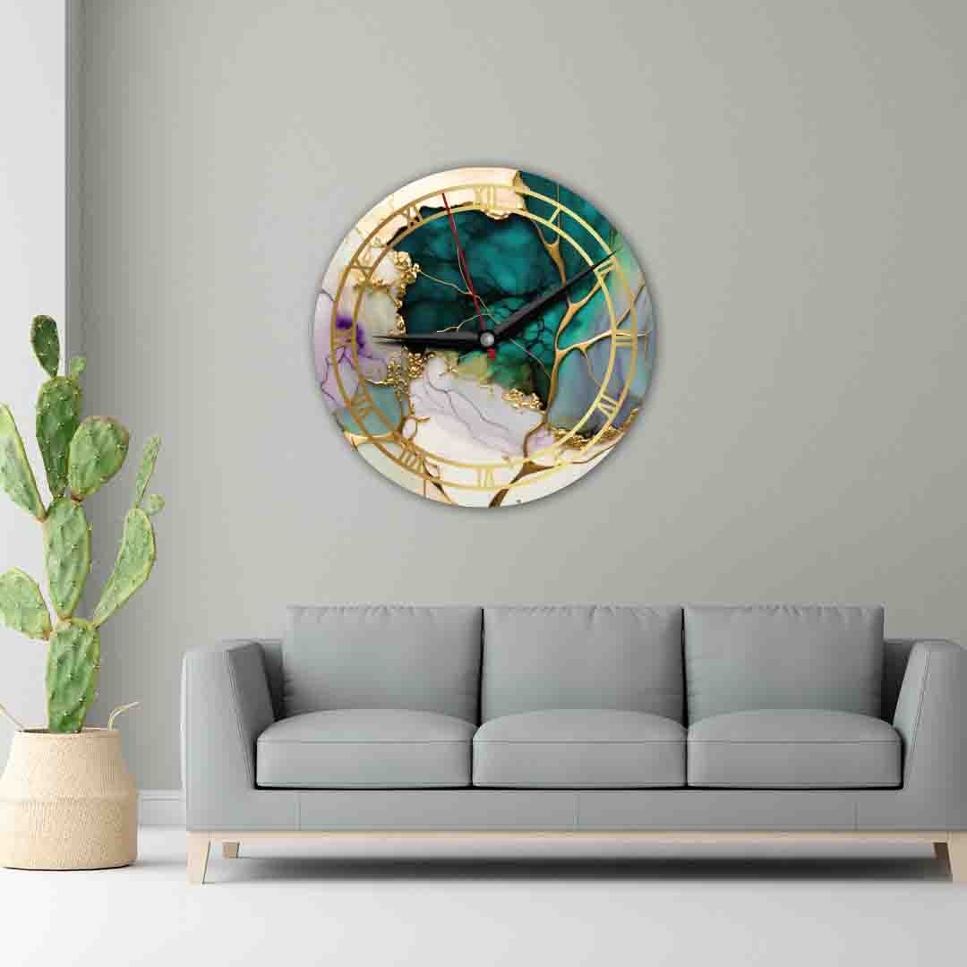 Resin Textured Acrylic Wall Clock