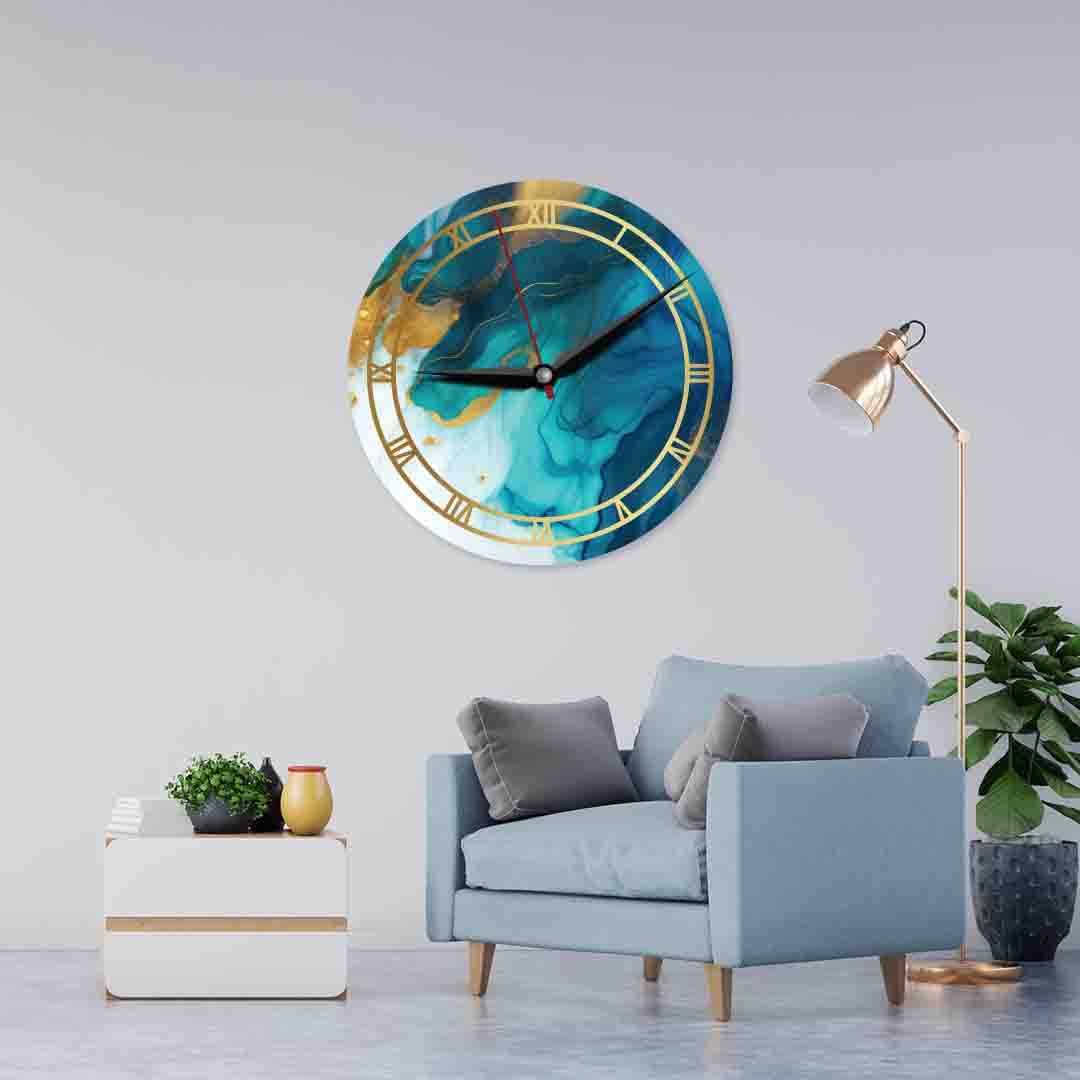 Resin Textured Acrylic Wall Clock