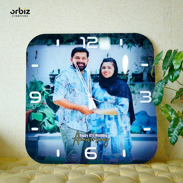 Customized Photo Clock - Square 24 x 24 Inch