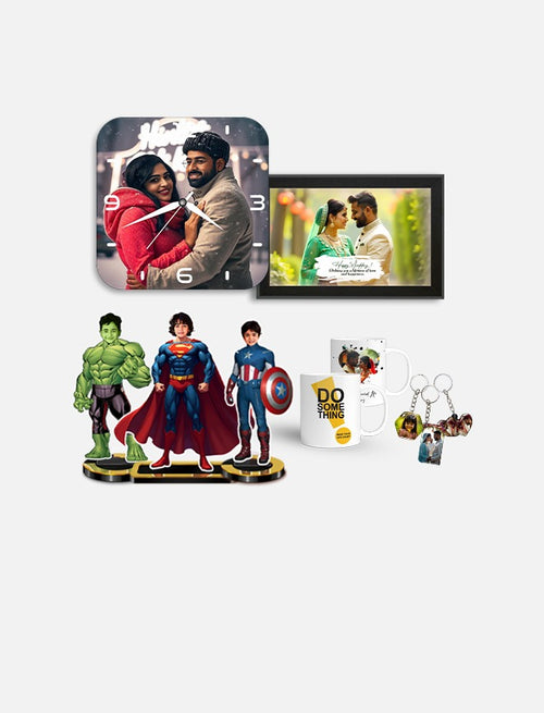 Personalised photo frames, Mini Me standees and photo clocks