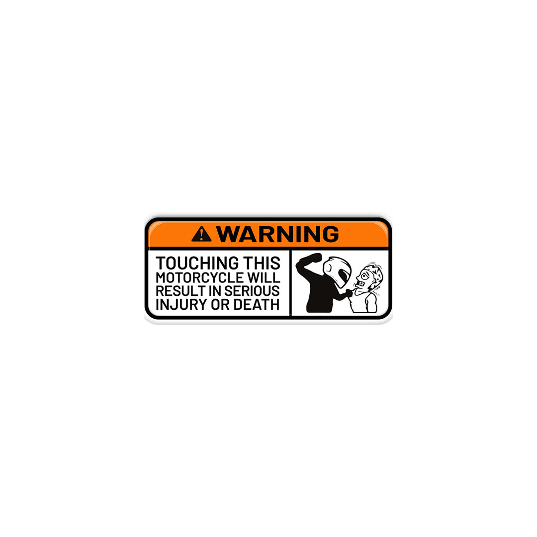 Warning Bike Sticker - Orbiz Creativez