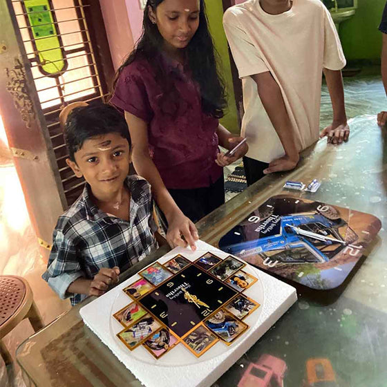 Customer photo of a delivered photo clock