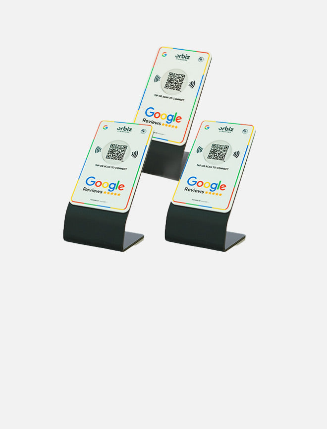 NFC google review stand