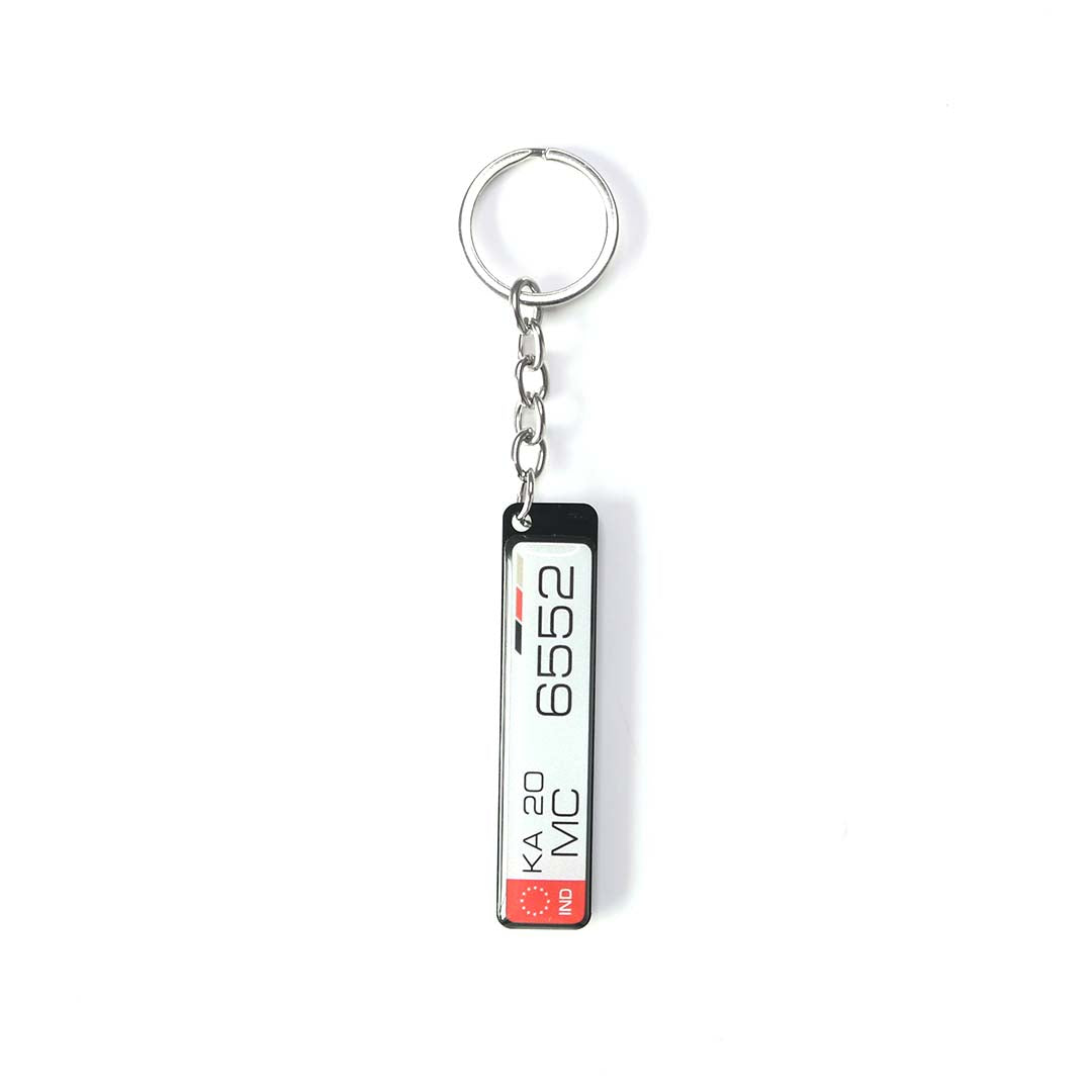 Customized Number Plate Keychain - Orbiz Creativez