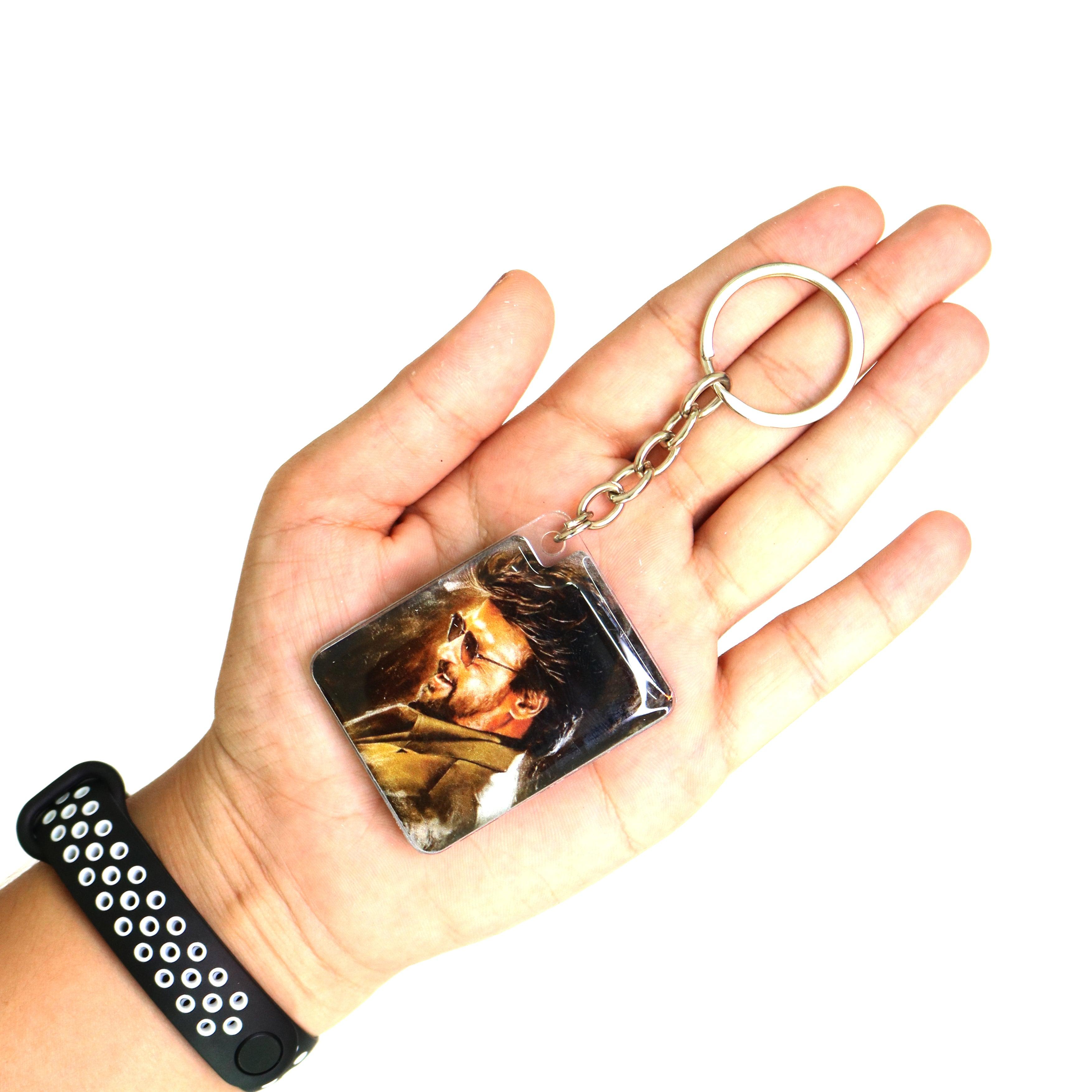 Rajinikanth Photo Printed Keychain - Orbiz Creativez