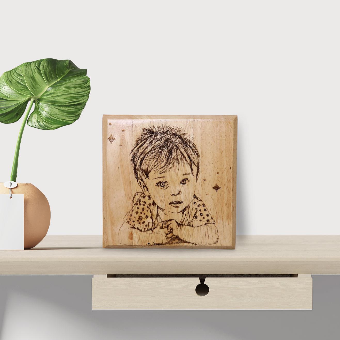 Personalized Engraved Wooden Photo Plaque - Orbiz Creativez